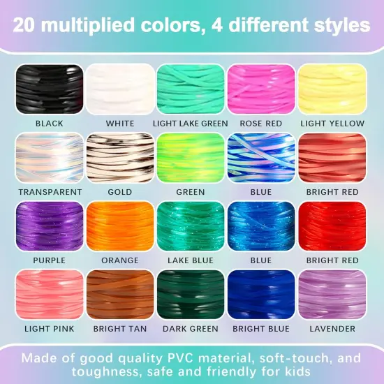 Plastic Lanyard String, 20 Rolls Boondoggle String Jewelry Cording {2}