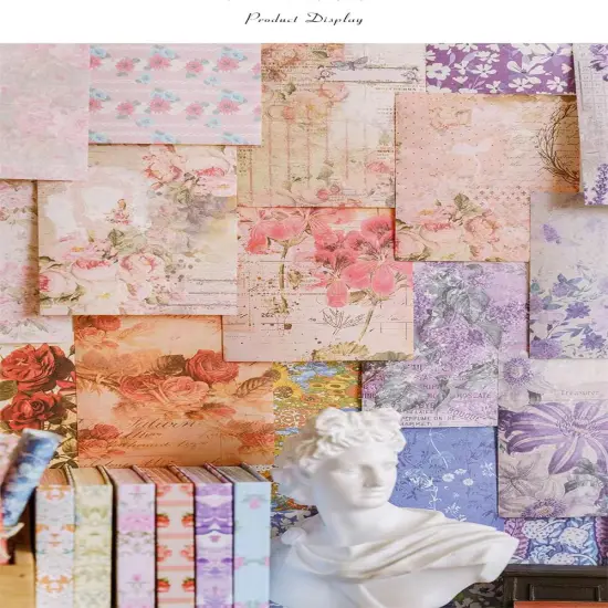 200 Sheets Spring Floral Scrapbook Paper Set (A) {4}