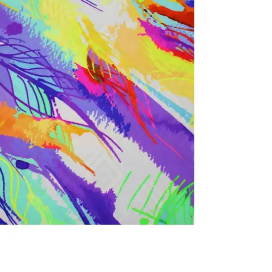 Multi Feather Neon Printed Spandex {6}