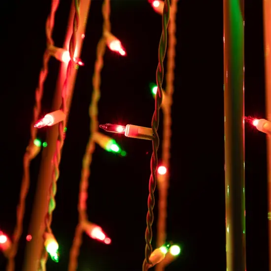 Northlight Lighted Outdoor Christmas Cone Tree with Star- 6' - Red and Green Lights White {7}