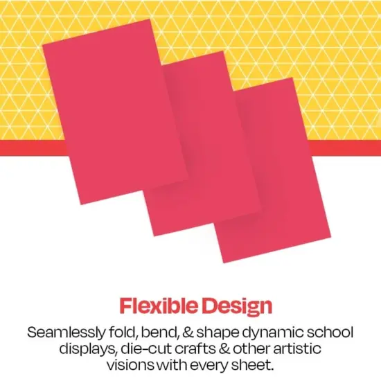 School Smart Folding Bristol Board, 9 x 12 Inches, Red, Pack of 100 {5}