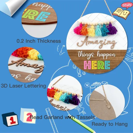 Boho 3D Classroom Door Sign {5}