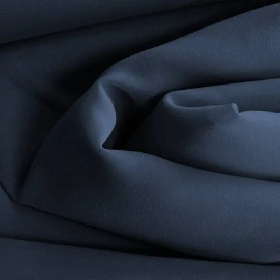 1 Yard Double Georgette Navy Polyester Fabric, 44/45" Wide Lightweight Apparel Material {1}
