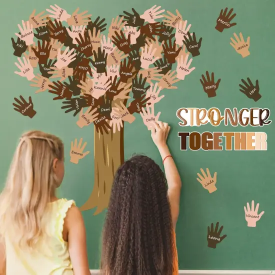 96Pcs Diversity Equality Tree Cutouts Decoration {5}