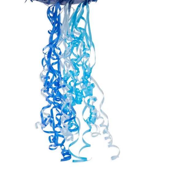 Number 0 Pull String Pinata for Boys Birthday Party, Ombre Blue (16.5 x 11 x 3 In) {7}