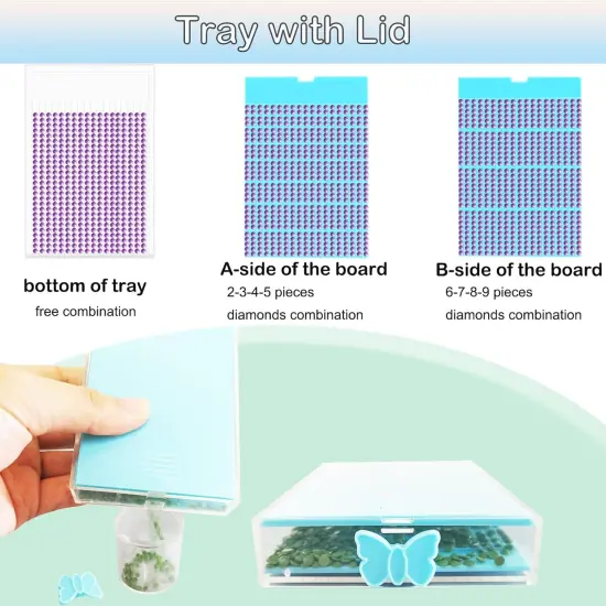 Diamond Painting Accessories Tools, Diamond Painting Pen Metal Thread Screw in/Out Tips, Bead Sorting Trays, Wheel Roller Tool, Ergonomic Diamond Art Drill Pen for Adults or Kids 5D DIY {5}