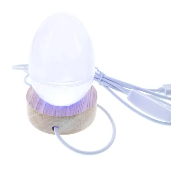 Wooden Egg or Sphere Stand Holder Display Stand LED Colorful Lights with Remote USB {7}