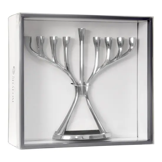 Elegant Metal Menorah By Kinor Decor Silver {4}