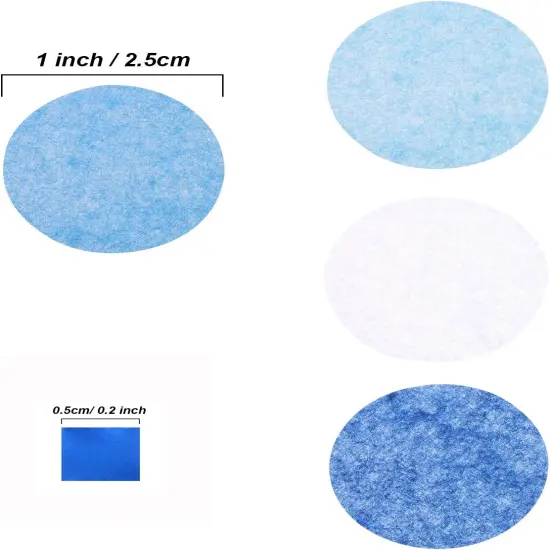 1 Inch Tissue Paper Confetti White Blue Table Confetti for Boys Baby Shower Birthday Decoration, 1.76 oz {2}