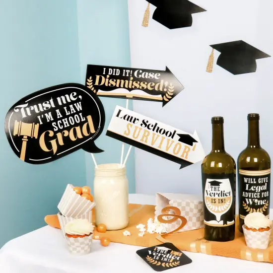 Big Dot of Happiness Funny Law School Grad - Future Lawyer Graduation Party Photo Booth Props Kit - 10 Piece {3}