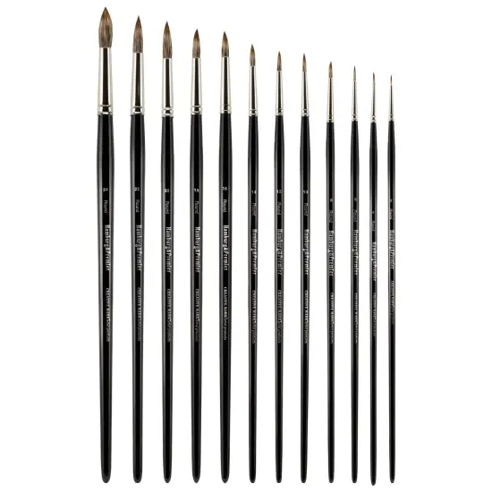 Creative Mark Hamburg Premiere Professional Oil Painting Brushes - Round #16 Oil Paint Brush - Handmade in Germany, Natural & Synthetic Hair Blend, Long Triple-Lacquered Birch Handle {4}