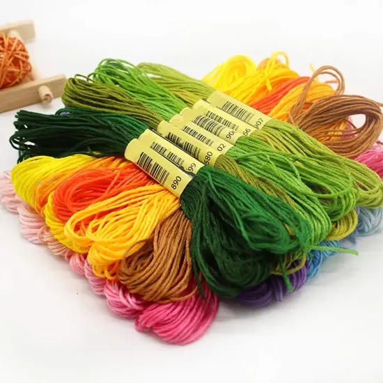 Friendship Bracelet String 50 Skeins Rainbow Color Embroidery Floss {4}