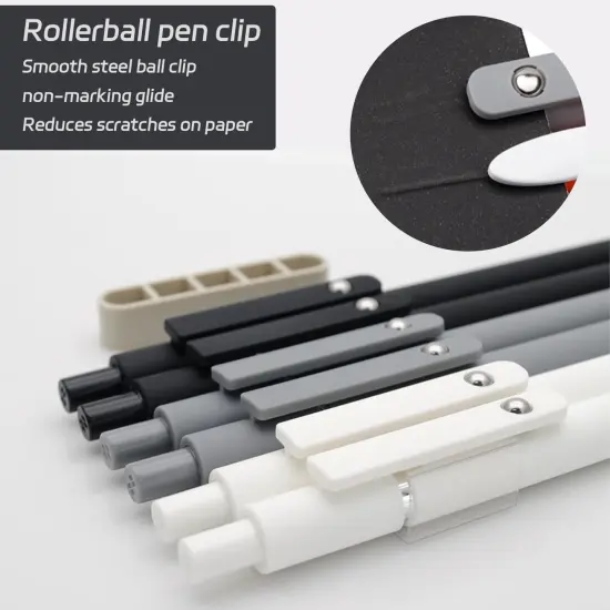 Gel Pens,6 Pcs 0.5mm Fine Point Black Ink Pens With Smooth Writing,Quick Dry Pens For Journaling,Nurse Aesthetic Pen,Office School Supplies for Men Women Student(Black Gray White) {3}