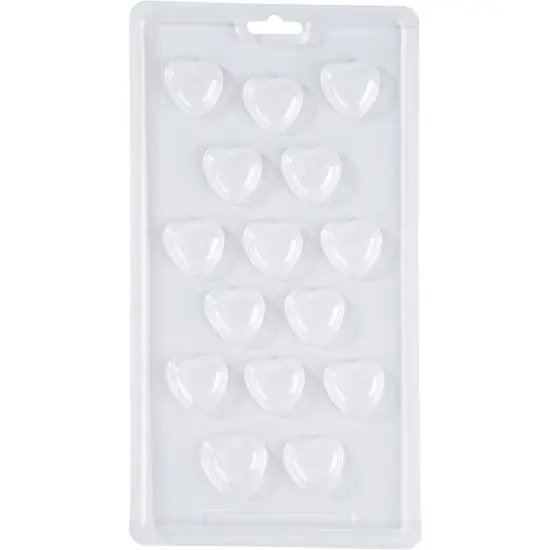 Juvale 3 Pack Heart Valentines Lollipop Mold, Create Chocolate Kisses and Candy Lollipop Hearts, Dessert Shapers for Party Treats (11 x 6 x 0.8 Inches) Clear {6}