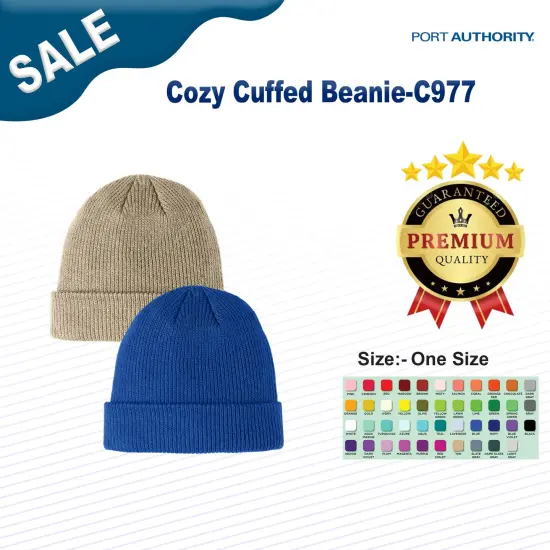 Port Authority&reg; Cozy Cuffed Beanie River Blue Navy {2}