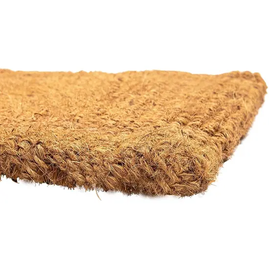 Plain Coco Coir Door Mat - 17" x 30" Bare Natural Doormat for Outdoor Entrance, Suitable for Inside and Outside Use Brown {6}