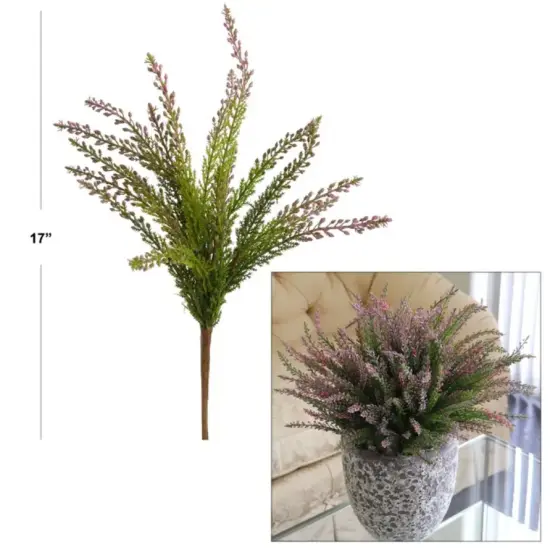 3-Pack 17" Lavender Cedar Bush &ndash; Faux Cedar with 18 Fronds {2}