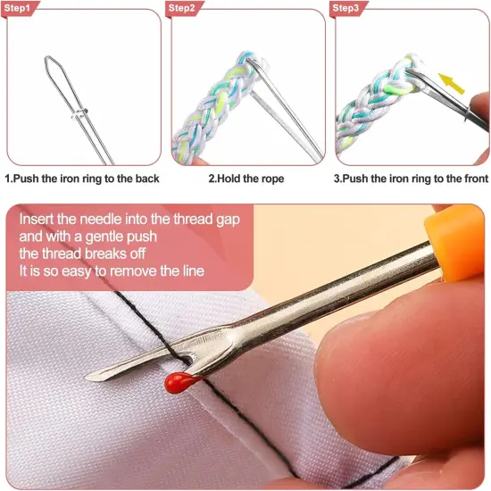 31 Pcs Needle Threaders for Hand Sewing, Fits All Needle Sizes,Include Gourd Shaped Sewing Needle Threader/Fish Type Easy Threader/Thumb Shaped Threaders/Seam Rippers/SewingTweezers/Scissor/Thimble {4}
