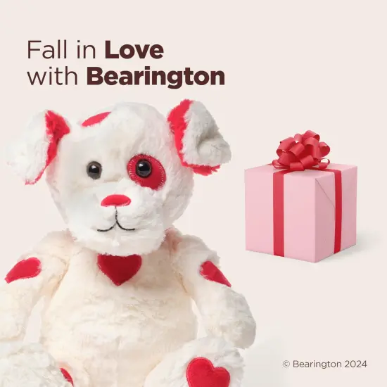 Bearington Patches of Love Valentines Stuffed Animal, 6 Inch Valentines Stuffed Dog Plush, Ideal for Valentine Day Gifts for Kids Red {5}