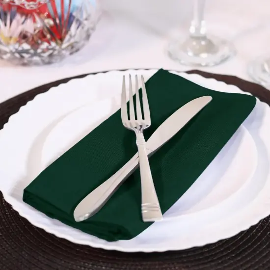 Hunter Green Cloth Napkins (12 Pack, 20x20 Inches), Ideal Dinner Napkins for Party, Wedding and Lunch/Dinner {3}
