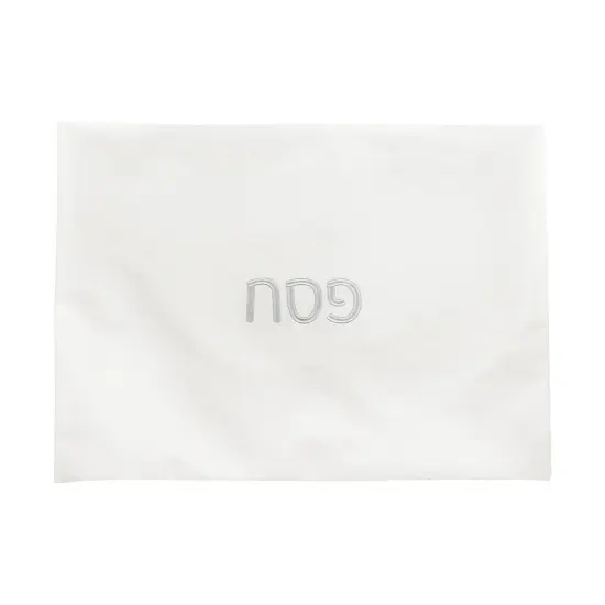 Leatherette Pillow Case with Embroidery Silver {3}