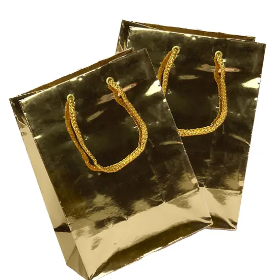 8'' x 4'' x 10'' Metallic Euro Totes for Sophisticated Gifts Gold {5}