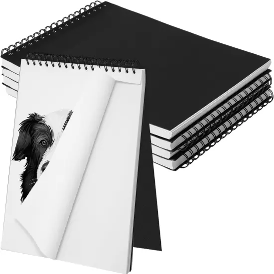4 Pack Blank Sketch Book Spiral Hardcover Sketchbook 9" x 12" Top Spiral Bound Sketch Pad 100 Sheets 100 GSM Spiral Bound Art Sketchbook Drawing Paper Pad Art Supplies for Beginners Artists {1}