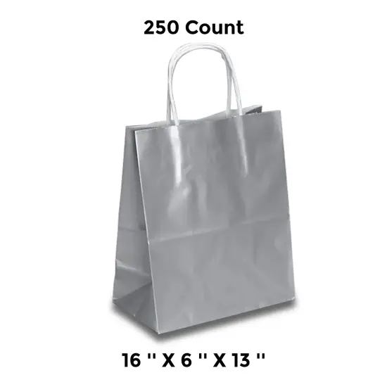 High-Gloss Bags 16'' x 6'' x 13'' Premium Quality Platinum {1}