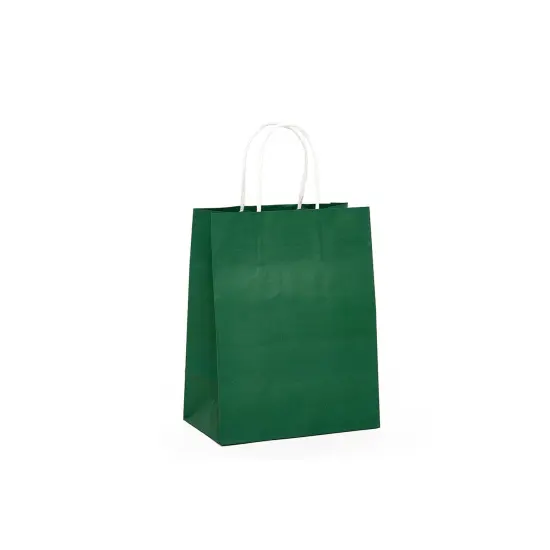 Chic Bright Matte Shopping Bag with White Interior 6" x 3 1/4" x 8 3/8" {1}