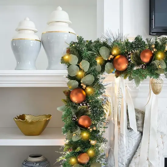 Pre-Lit 6 ft/ 72 Inch Christmas Garland {3}
