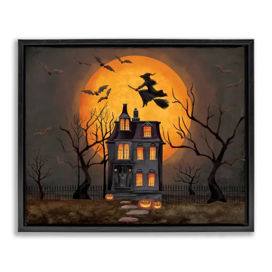 Stupell Industries Haunted Night Mansion Floating Frame, design by Nicole Tamarin {7}