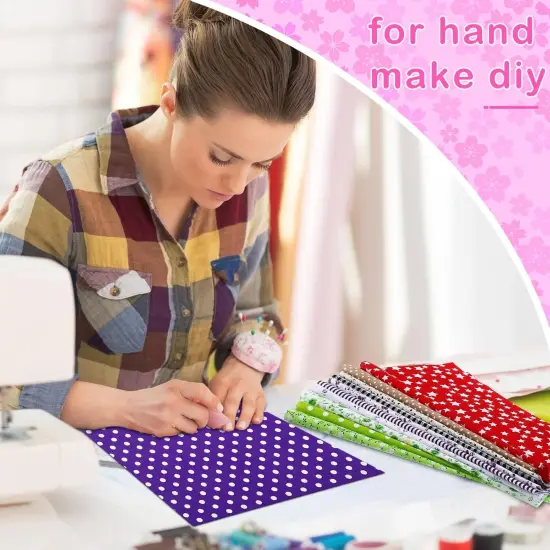 40 Pcs 10 x 10 Inches Summer Floral Cotton Precut Fabric Bundle {4}