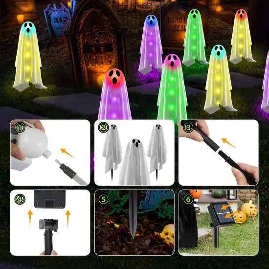 6PACKS Halloween Ghost Decorations {3}