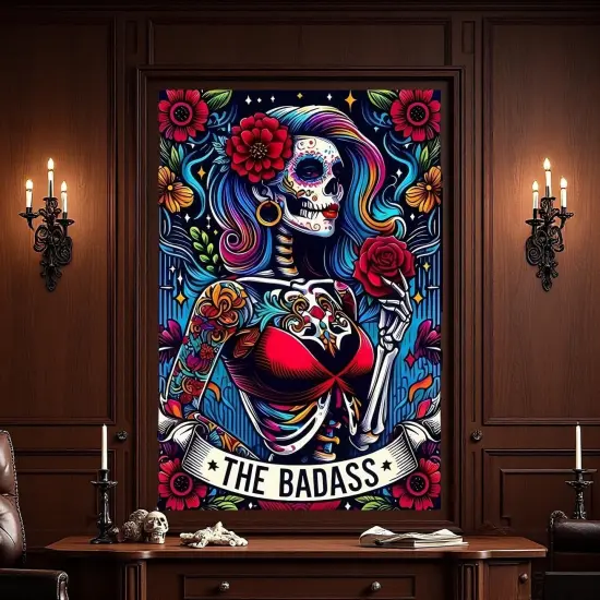 9.8x13.7Inch - 4 PCS Ghost Witch Skull Diamond Painting Kits for Adults {2}