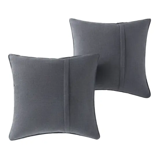Sunbrella 20 in. Square Outdoor Throw Pillow (2-Pack) Slate {1}