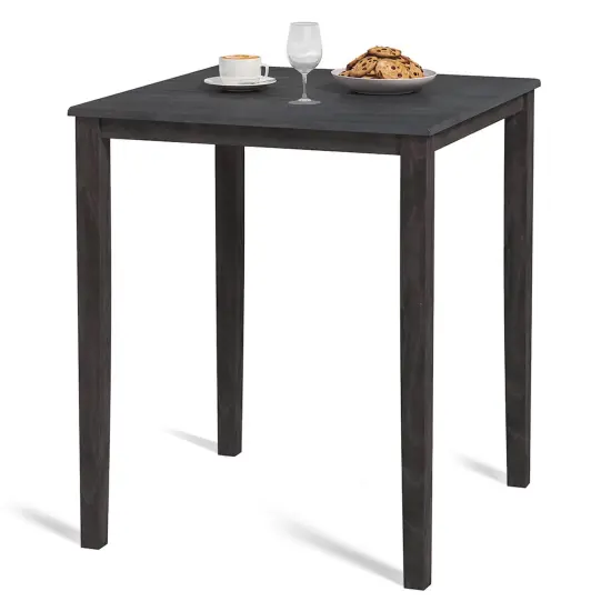 Costway Square Dining Table for 4-Person with Solid Wood Frame for Dining Room {1}