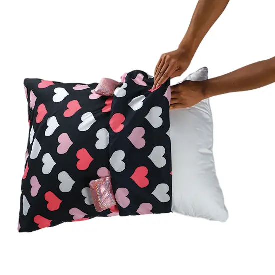 Happy Nappers: FluffALuff Pet - Unicorn - 2-In-1: Plush Character & Snap-On Pillowcase, White-Pink, Soft-Huggable, Cover Fits Standard Size, Play-Nap {5}