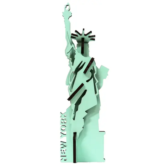 Little & Wood: Woodlet: Medium - Statue Of Liberty - 3D Wooden Kit-Set, New York Landmark Construction Puzzle, Pop Build Fun, Easy Assembly, Ages 6+ {3}