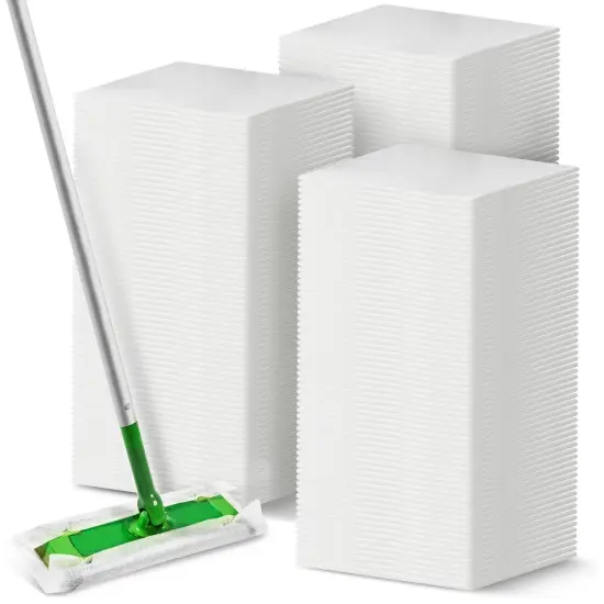 200 Pack Disposable Mop Pads - Disposable Dry Sweeping Cloth Refills for Dusting (11.5 x 8 In) White {1}