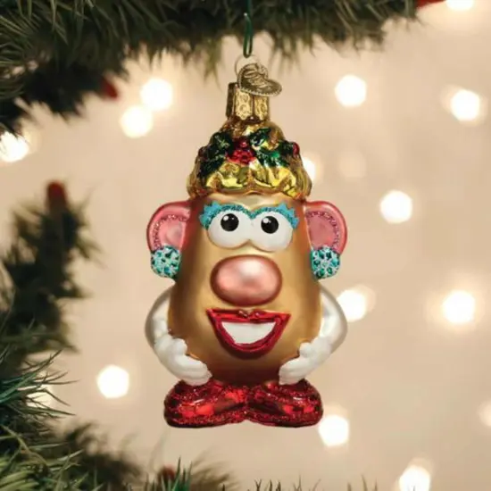 Old World Christmas 4.0 Inch Mrs. Potato Head Tree Ornament , Ornament Retro Toy Brown {3}