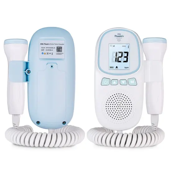 Little Martin's: Portable Ultrasound Fetal Doppler - Blue - Safe Fetal Monitor Device, Heartbeat Detector, Pregnancy, FDA Cleared, Headphone Jack {5}