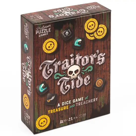 Professor Puzzle: Traitor's Tide - A Dice Game of Treasure & Treachery, Play As Loyal Shipmates Or Mutineers, High-Seas Theme, Kids 10+, 3-6 Players {1}