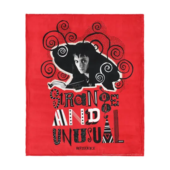 Warner Brothers Beetlejuice Silk Touch Throw Blanket So So Strange {1}