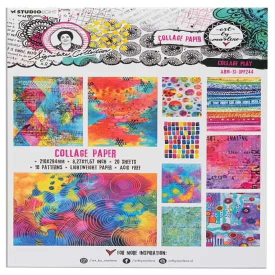 Art By Marlene Signature Collection Paper Pad 8.25"X11.57"-Nr. 244, Collage Play {1}