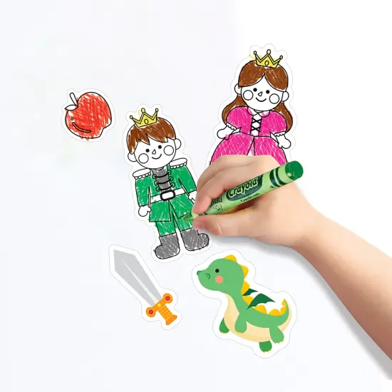 Crayola: Ready-To-Create: Magnetic Board Playset - Purple, Fairy-Tale Themed - Double-Sided, Dry-Erase/Chalk, Letters-Numbers, Stickers, Gears, Kid 3+ {7}