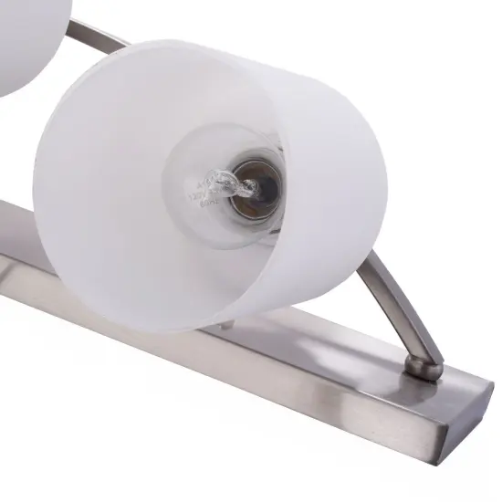 Costway 4 Light Glass Wall Sconce Modern Pendant Lampshade Fixture Vanity Metal Bathroom {3}