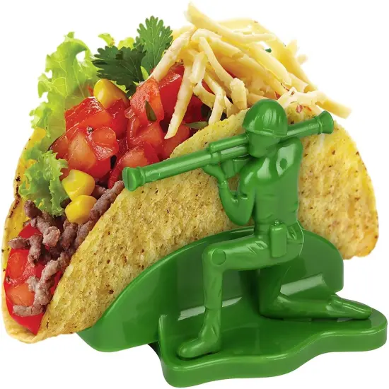 Liberty Sculpted Little Green Army Men Taco & Snack Holder {1}