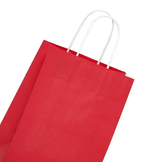 Spacious Bright Matte Shopping Bag with White Interior 10" x 5" x 13" {3}