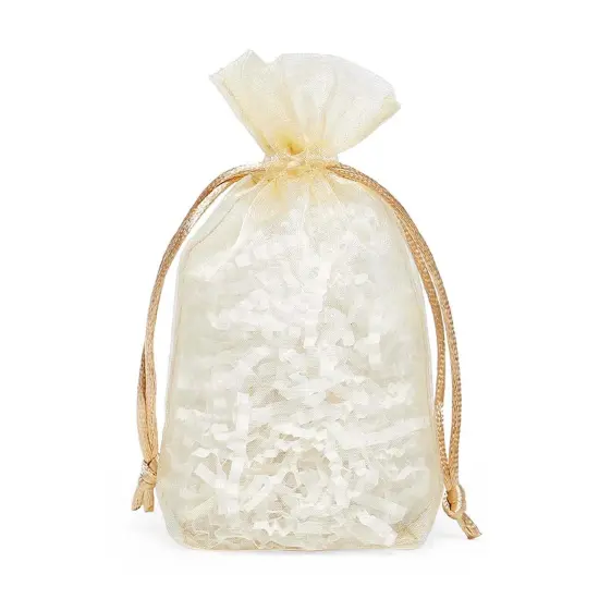 Flat Bottom Organza Bags 3 1/2 '' X 1 '' X 5 1/2 '' for Party Favor Bags Toffee {2}