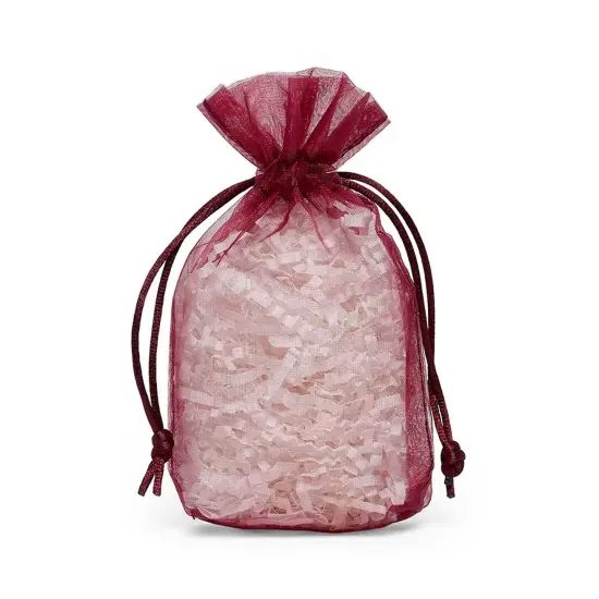 Flat Bottom Organza Bags 5 1/2 '' X 1 1/2 '' X 10 1/2 '' for Jewelry Wine {2}
